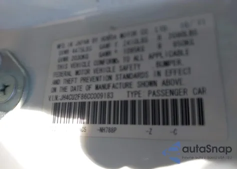 2012 Acura Tsx 2.4 from USA, damaged, VIN JH4CU2F86CC009183